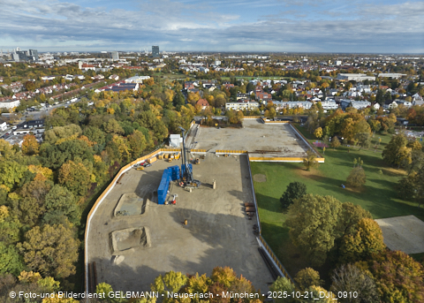 21.10.2025 - Geothermie-Baustelle am Michaelibad in Berg am Laim und Neuperlach